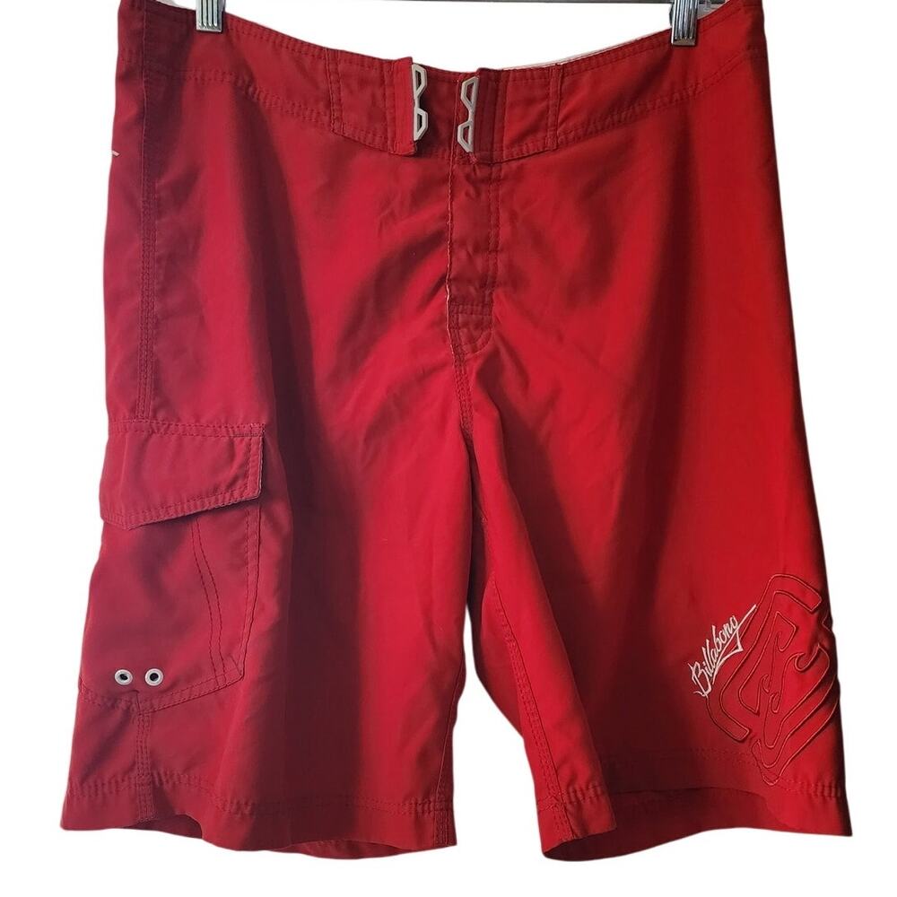 Billabong Men's Red Bermuda Board Shorts Size 36